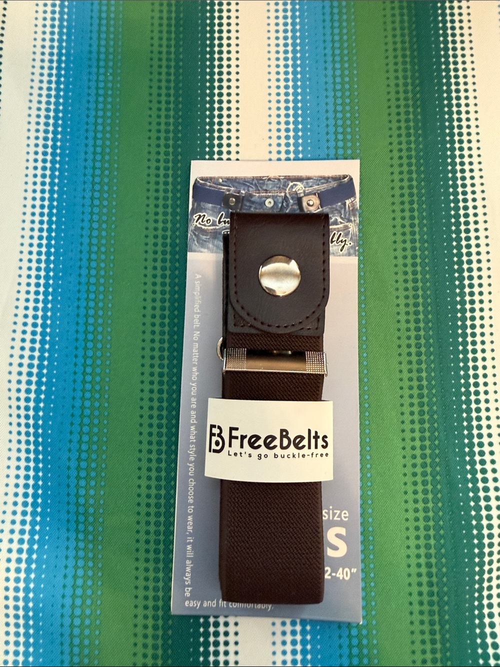 Brown Elastic No-Buckle Belt